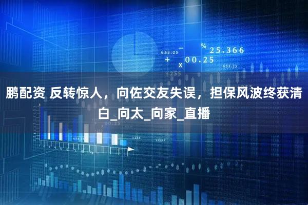 鹏配资 反转惊人，向佐交友失误，担保风波终获清白_向太_向家_直播