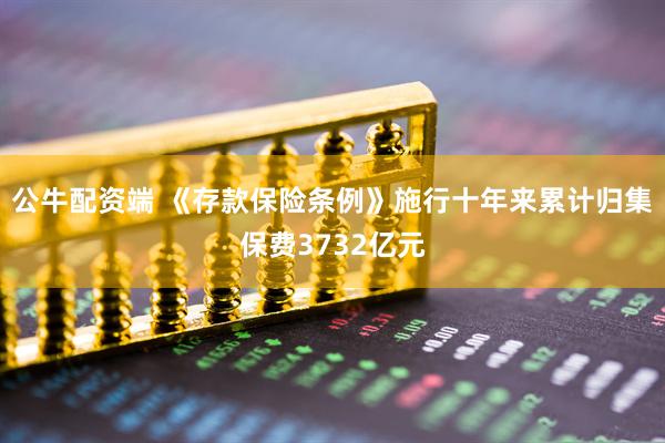 公牛配资端 《存款保险条例》施行十年来累计归集保费3732亿元